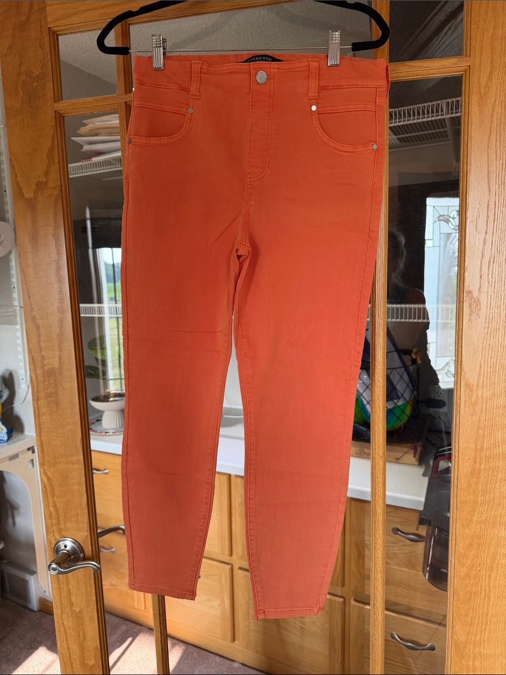 LIVERPOOL Women’s High-Rise Skinny Jeans in Orange